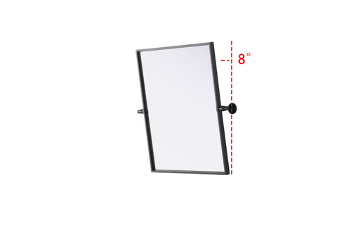 Elegant Lighting Amoura Metal Frame Mirror 20 Inch W x 24 Inch H in Black Model: MR6H2024BLK