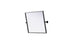 Elegant Lighting Amoura Metal Frame Mirror 20 Inch W x 24 Inch H in Black Model: MR6H2024BLK
