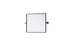 Elegant Lighting Amoura Metal Frame Mirror 20 Inch W x 24 Inch H in Black Model: MR6H2024BLK