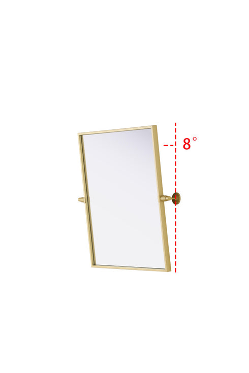 Elegant Lighting Amoura Metal Frame Mirror 20 Inch W x 24 Inch H in Brass Model: MR6H2024BRA