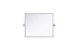 Elegant Lighting Amoura Metal Frame Mirror 20 Inch W x 24 Inch H in Silver Model: MR6H2024SIL