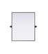 Elegant Lighting Amoura Metal Frame Mirror 24 Inch W x 30 Inch H in Black Model: MR6H2430BLK