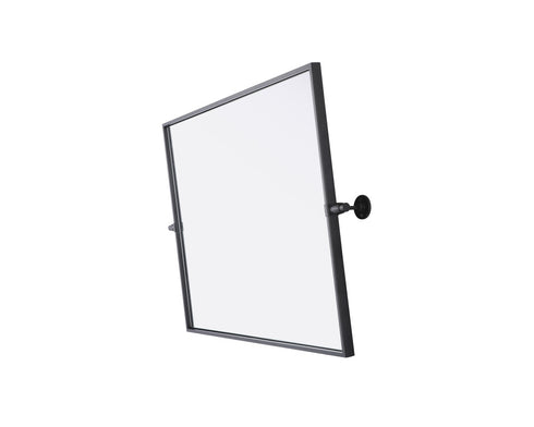 Elegant Lighting Amoura Metal Frame Mirror 24 Inch W x 30 Inch H in Black Model: MR6H2430BLK