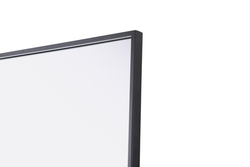 Elegant Lighting Amoura Metal Frame Mirror 24 Inch W x 30 Inch H in Black Model: MR6H2430BLK