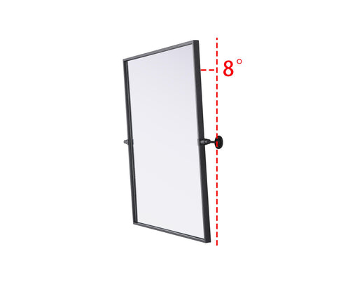 Elegant Lighting Amoura Metal Frame Mirror 24 Inch W x 30 Inch H in Black Model: MR6H2430BLK