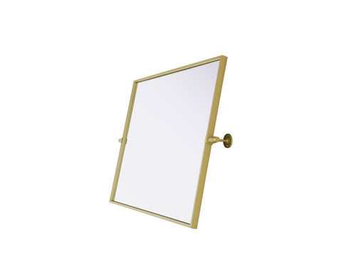 Elegant Lighting Amoura Metal Frame Mirror 24 Inch W x 30 Inch H in Brass Model: MR6H2430BRA