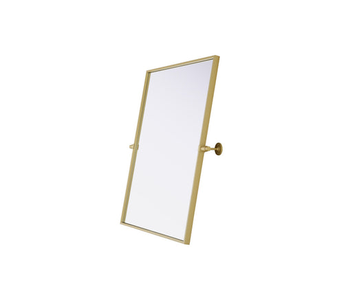 Elegant Lighting Amoura Metal Frame Mirror 24 Inch W x 30 Inch H in Brass Model: MR6H2430BRA