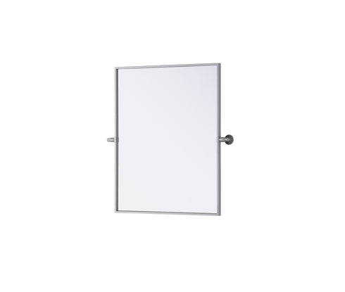 Elegant Lighting Amoura Metal Frame Mirror 24 Inch W x 30 Inch H in Silver Model: MR6H2430SIL