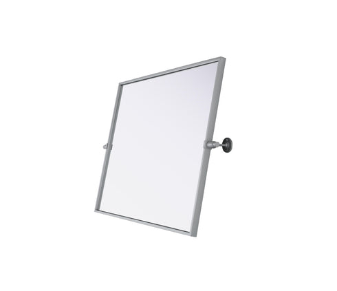 Elegant Lighting Amoura Metal Frame Mirror 24 Inch W x 30 Inch H in Silver Model: MR6H2430SIL