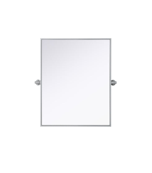 Elegant Lighting Amoura Metal Frame Mirror 24 Inch W x 30 Inch H in Silver Model: MR6H2430SIL