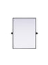 Elegant Lighting Amoura Metal Frame Mirror 24 Inch W x 32 Inch H in Black Model: MR6H2432BLK