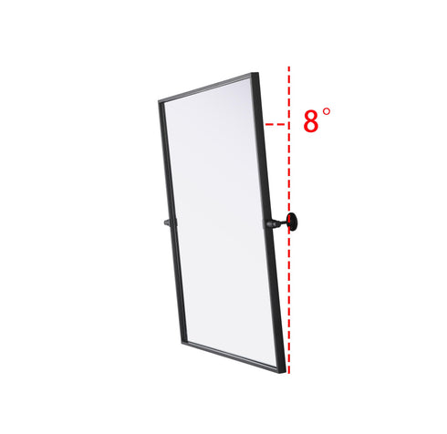 Elegant Lighting Amoura Metal Frame Mirror 24 Inch W x 32 Inch H in Black Model: MR6H2432BLK