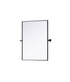 Elegant Lighting Amoura Metal Frame Mirror 24 Inch W x 32 Inch H in Black Model: MR6H2432BLK