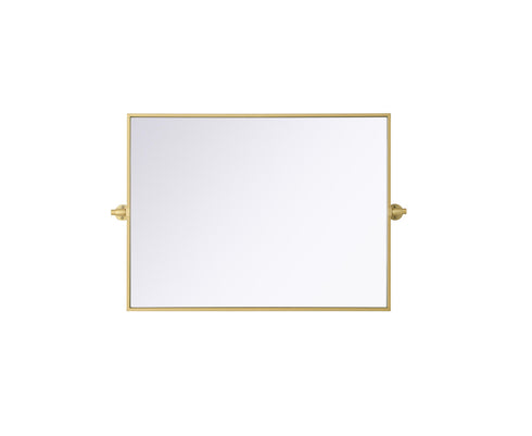 Elegant Lighting Amoura Metal Frame Mirror 24 Inch W x 32 Inch H in Brass Model: MR6H2432BRA