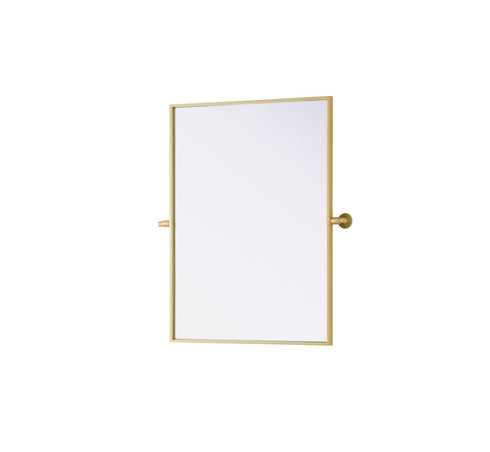 Elegant Lighting Amoura Metal Frame Mirror 24 Inch W x 32 Inch H in Brass Model: MR6H2432BRA