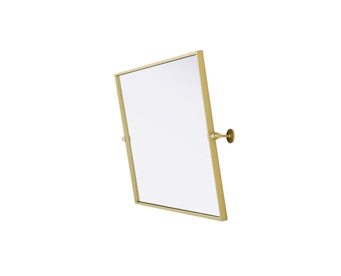 Elegant Lighting Amoura Metal Frame Mirror 24 Inch W x 32 Inch H in Brass Model: MR6H2432BRA