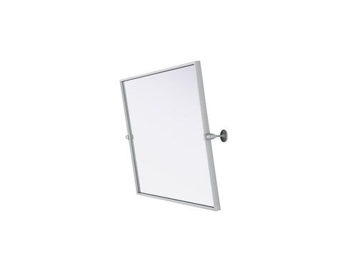 Elegant Lighting Amoura Metal Frame Mirror 24 Inch W x 32 Inch H in Silver Model: MR6H2432SIL