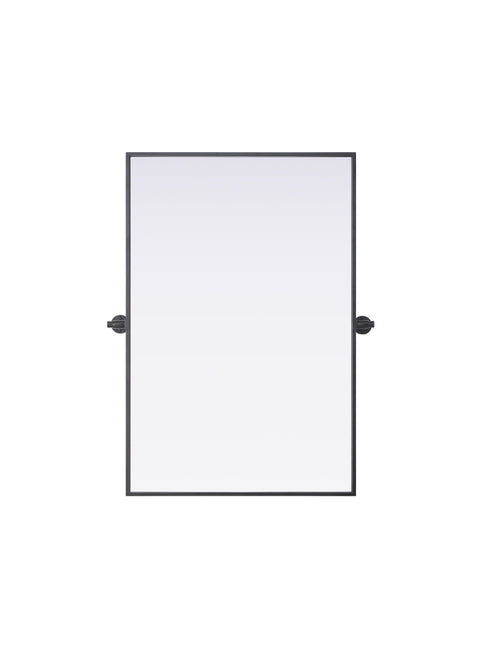 Elegant Lighting Amoura Metal Frame Mirror 24 Inch W x 36 Inch H in Black Model: MR6H2436BLK