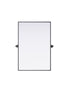 Elegant Lighting Amoura Metal Frame Mirror 24 Inch W x 36 Inch H in Black Model: MR6H2436BLK