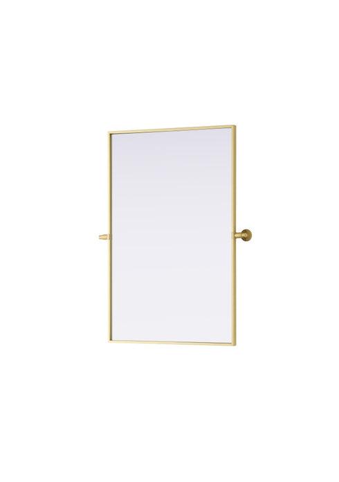 Elegant Lighting Amoura Metal Frame Mirror 24 Inch W x 36 Inch H in Brass Model: MR6H2436BRA