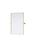 Elegant Lighting Amoura Metal Frame Mirror 24 Inch W x 36 Inch H in Brass Model: MR6H2436BRA