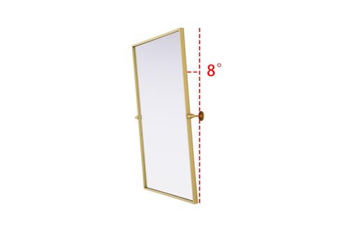 Elegant Lighting Amoura Metal Frame Mirror 24 Inch W x 36 Inch H in Brass Model: MR6H2436BRA