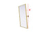 Elegant Lighting Amoura Metal Frame Mirror 24 Inch W x 36 Inch H in Brass Model: MR6H2436BRA