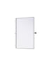 Elegant Lighting Amoura Metal Frame Mirror 24 Inch W x 36 Inch H in Silver Model: MR6H2436SIL