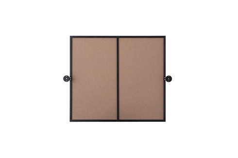 Elegant Lighting Amoura Metal Frame Mirror 27 Inch W x 30 Inch H in Black Model: MR6H2730BLK
