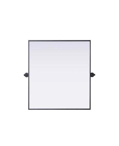 Elegant Lighting Amoura Metal Frame Mirror 27 Inch W x 30 Inch H in Black Model: MR6H2730BLK