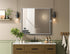 Elegant Lighting Amoura Metal Frame Mirror 27 Inch W x 30 Inch H in Silver Model: MR6H2730SIL
