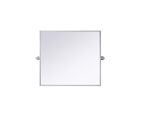 Elegant Lighting Amoura Metal Frame Mirror 27 Inch W x 30 Inch H in Silver Model: MR6H2730SIL
