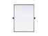 Elegant Lighting Amoura Metal Frame Mirror 27 Inch W x 36 Inch H in Black Model: MR6H2736BLK