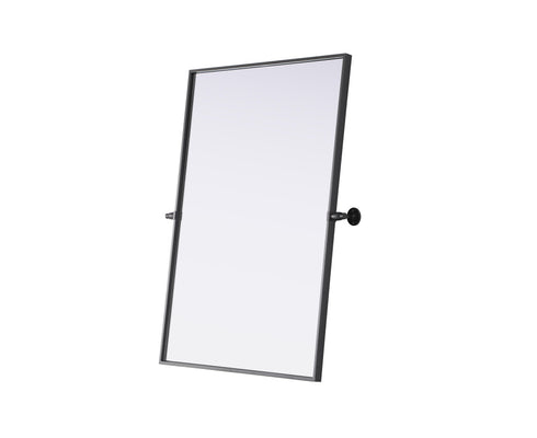 Elegant Lighting Amoura Metal Frame Mirror 27 Inch W x 36 Inch H in Black Model: MR6H2736BLK