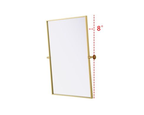 Elegant Lighting Amoura Metal Frame Mirror 27 Inch W x 36 Inch H in Brass Model: MR6H2736BRA