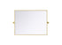 Elegant Lighting Amoura Metal Frame Mirror 27 Inch W x 36 Inch H in Brass Model: MR6H2736BRA