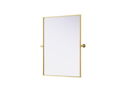 Elegant Lighting Amoura Metal Frame Mirror 27 Inch W x 36 Inch H in Brass Model: MR6H2736BRA