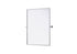 Elegant Lighting Amoura Metal Frame Mirror 27 Inch W x 36 Inch H in Silver Model: MR6H2736SIL