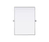 Elegant Lighting Amoura Metal Frame Mirror 27 Inch W x 36 Inch H in Silver Model: MR6H2736SIL