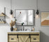 Elegant Lighting Amoura Metal Frame Mirror 30 Inch W x 36 Inch H in Black Model: MR6H3036BLK