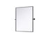 Elegant Lighting Amoura Metal Frame Mirror 30 Inch W x 36 Inch H in Black Model: MR6H3036BLK