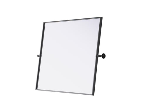 Elegant Lighting Amoura Metal Frame Mirror 30 Inch W x 36 Inch H in Black Model: MR6H3036BLK