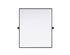 Elegant Lighting Amoura Metal Frame Mirror 30 Inch W x 36 Inch H in Black Model: MR6H3036BLK