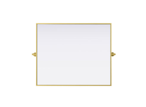 Elegant Lighting Amoura Metal Frame Mirror 30 Inch W x 36 Inch H in Brass Model: MR6H3036BRA