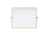 Elegant Lighting Amoura Metal Frame Mirror 30 Inch W x 36 Inch H in Brass Model: MR6H3036BRA