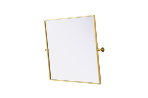 Elegant Lighting Amoura Metal Frame Mirror 30 Inch W x 36 Inch H in Brass Model: MR6H3036BRA