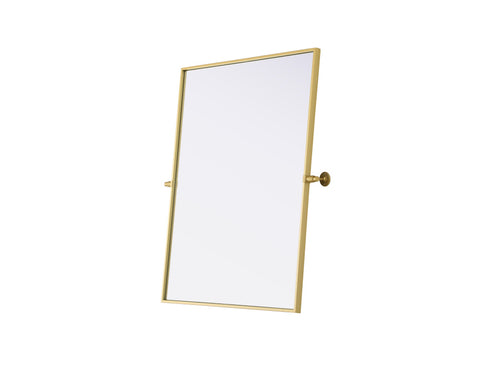 Elegant Lighting Amoura Metal Frame Mirror 30 Inch W x 36 Inch H in Brass Model: MR6H3036BRA