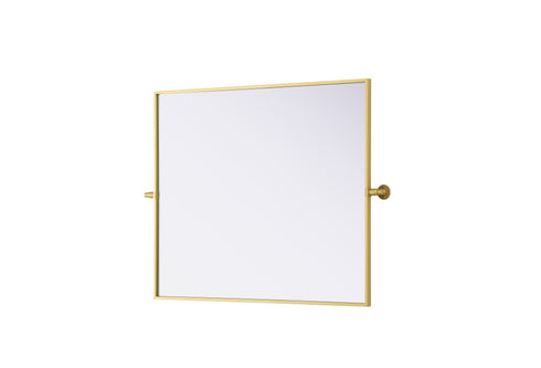 Elegant Lighting Amoura Metal Frame Mirror 30 Inch W x 36 Inch H in Brass Model: MR6H3036BRA
