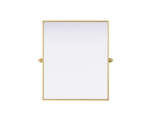 Elegant Lighting Amoura Metal Frame Mirror 30 Inch W x 36 Inch H in Brass Model: MR6H3036BRA