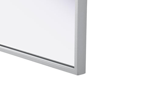 Elegant Lighting Amoura Metal Frame Mirror 30 Inch W x 36 Inch H in Silver Model: MR6H3036SIL